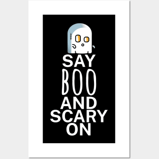 Say boo and scary on Posters and Art